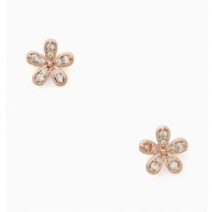 NEW 💖 Kate Spade Flower Daisy Rose Gold CZ Studs Earrings